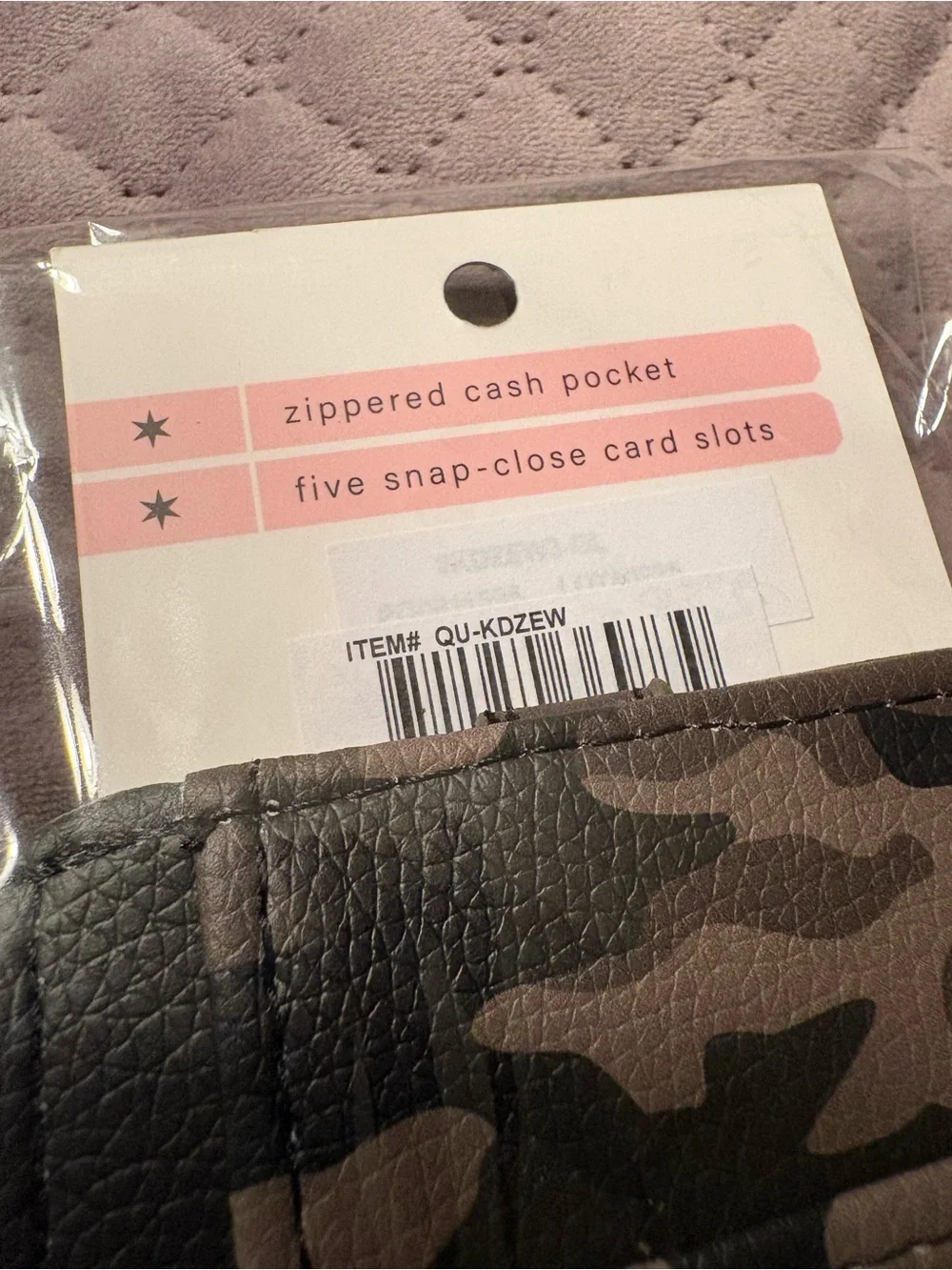 Kedzie Essentials Slim Card Wallet Camo Minimalist Camouflage Organizer